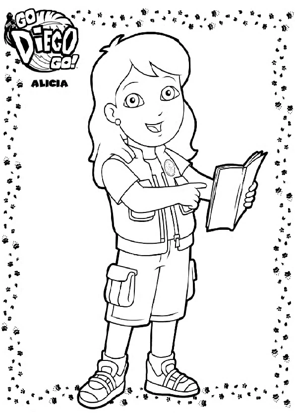 Dessin à colorier Go Diego! #48610 issu de la collection Dessins animés et séries animées, prêt à imprimer