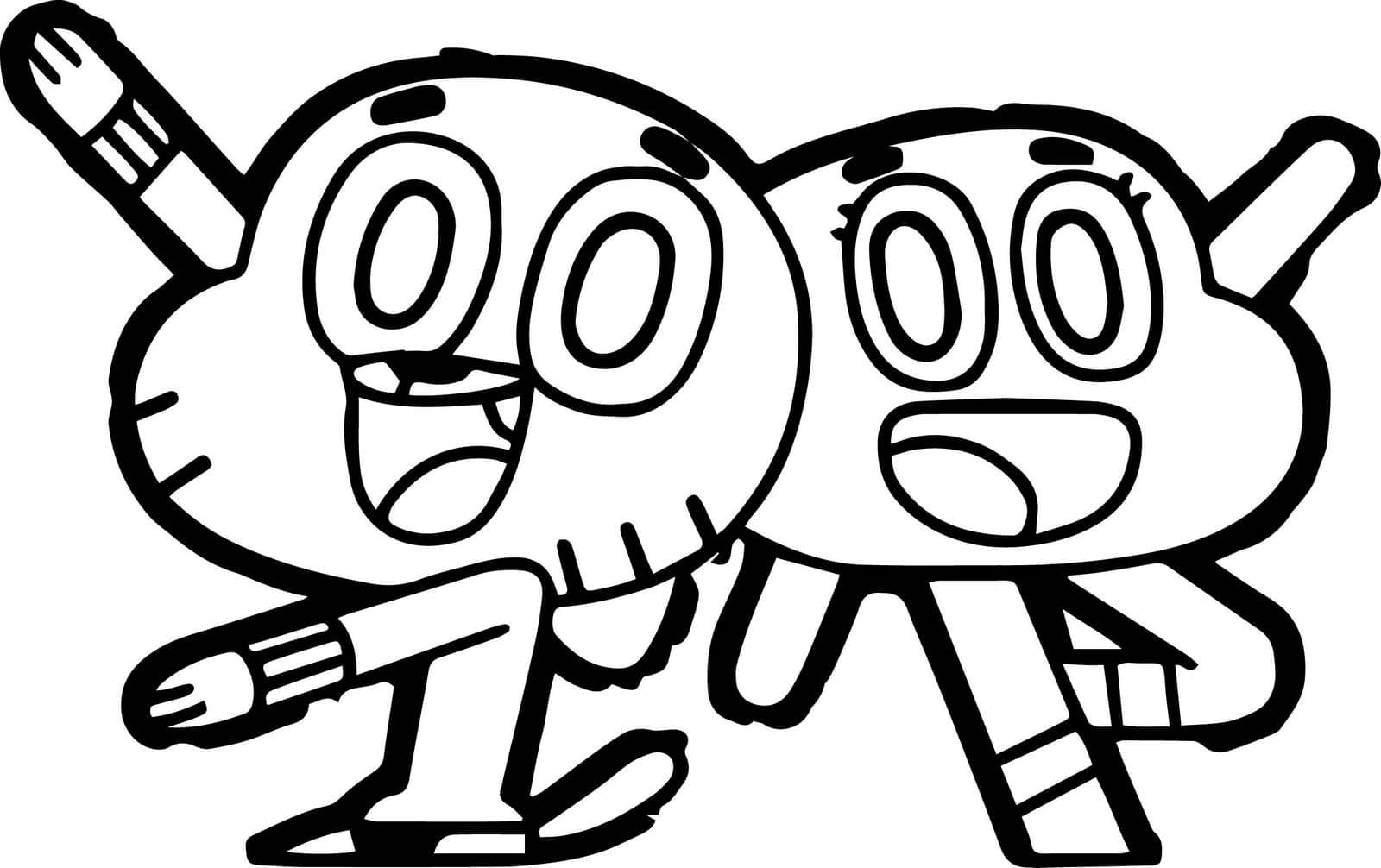 Coloriage gratuit pour enfants et adultes Gumball #188493, collection Dessins animés et séries animées