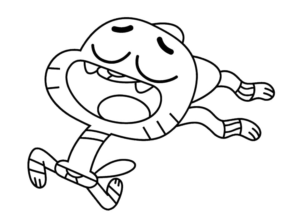 Joli coloriage Gumball #188508 de la collection Dessins animés et séries animées, prêt à imprimer pour petits et grands