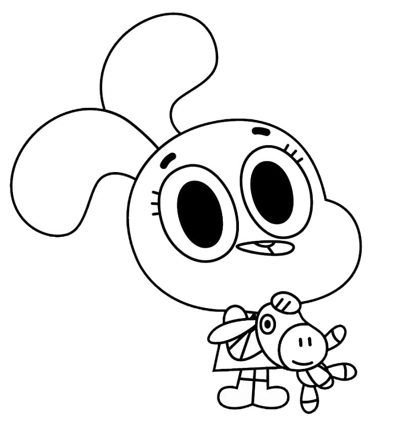 Joli coloriage Gumball #188517 de la collection Dessins animés et séries animées, prêt à imprimer pour petits et grands