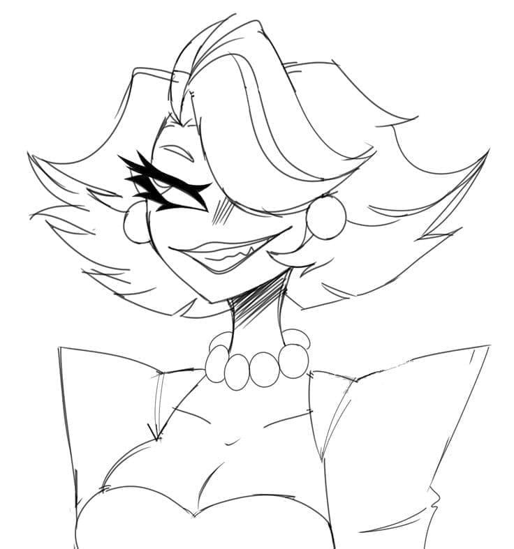 Coloriage gratuit Hazbin Hotel #213548 de la collection Dessins animés et séries animées à imprimer