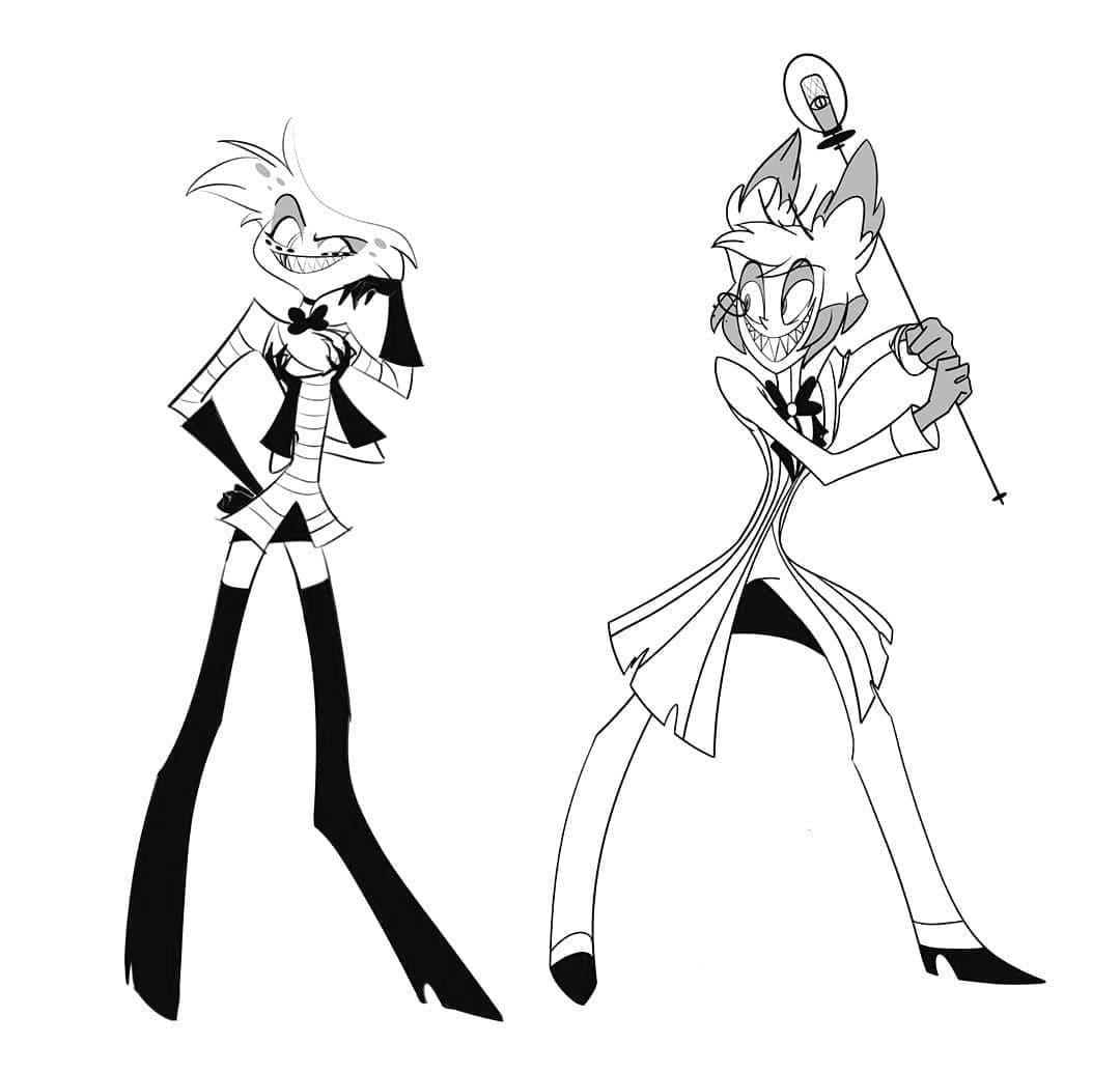 Coloriage gratuit Hazbin Hotel #213585 de la collection Dessins animés et séries animées à imprimer