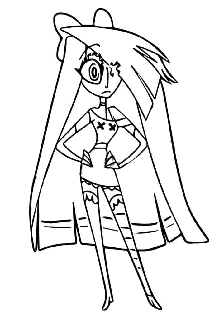Illustration au trait Hazbin Hotel #213591 de la collection Dessins animés et séries animées à colorier gratuitement