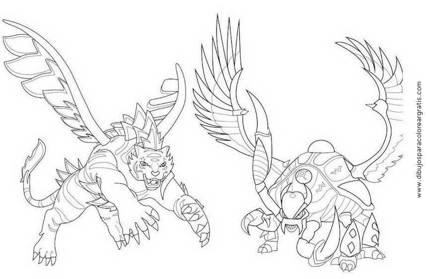 Coloriage gratuit Invizimals #40248 de la collection Dessins animés et séries animées à imprimer