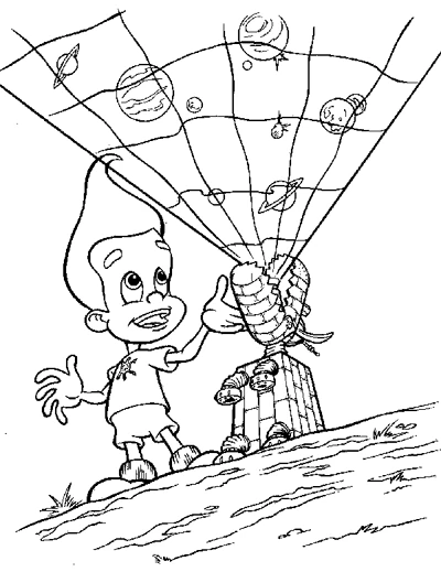 Joli coloriage Jimmy Neutron #48992 de la collection Dessins animés et séries animées, prêt à imprimer pour petits et grands