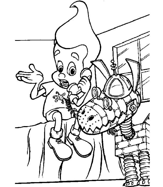 Dessin à colorier: Jimmy Neutron (Dessins animés et séries animées) #49030 - Coloriages à Imprimer Gratuits