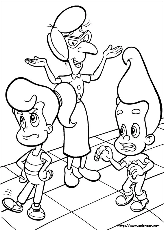 Dessin à colorier Jimmy Neutron #49062 issu de la collection Dessins animés et séries animées, prêt à imprimer
