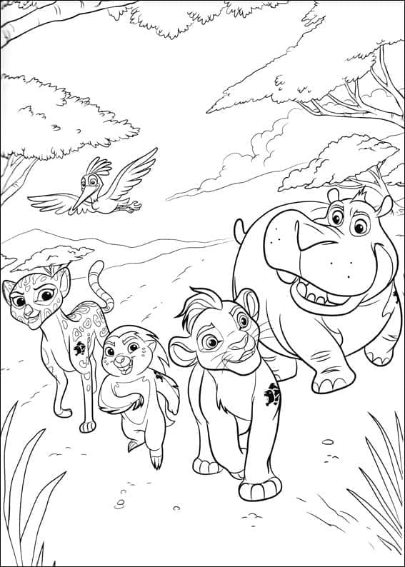Coloriage gratuit La Garde Du Roi Lion #197312 de la collection Dessins animés et séries animées à imprimer