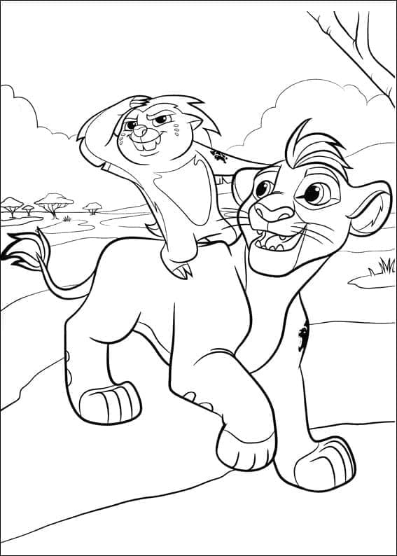 Coloriage gratuit La Garde Du Roi Lion #197315 de la collection Dessins animés et séries animées à imprimer