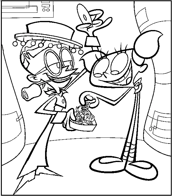Coloriage Laboratoire de Dexter #50510 à imprimer gratuitement, extrait de la collection Dessins animés et séries animées