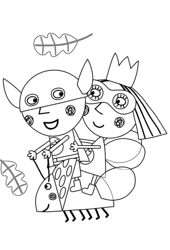 Coloriage gratuit Le Petit Royaume De Ben Et Holly #199113 de la collection Dessins animés et séries animées à imprimer