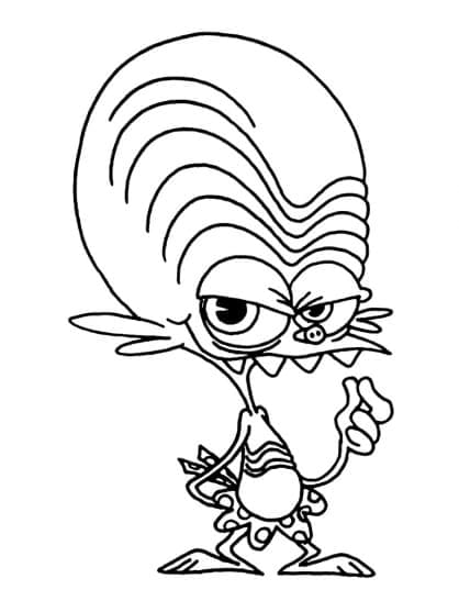 Coloriage gratuit Les Zinzins de l’espace #204731 de la collection Dessins animés et séries animées à imprimer