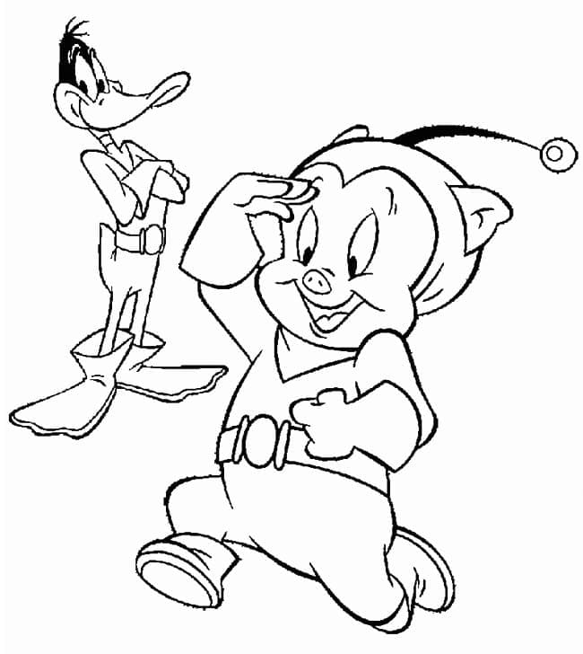 Coloriage imprimable Looney Tunes #192496 de la collection Dessins animés et séries animées à colorier aux crayons