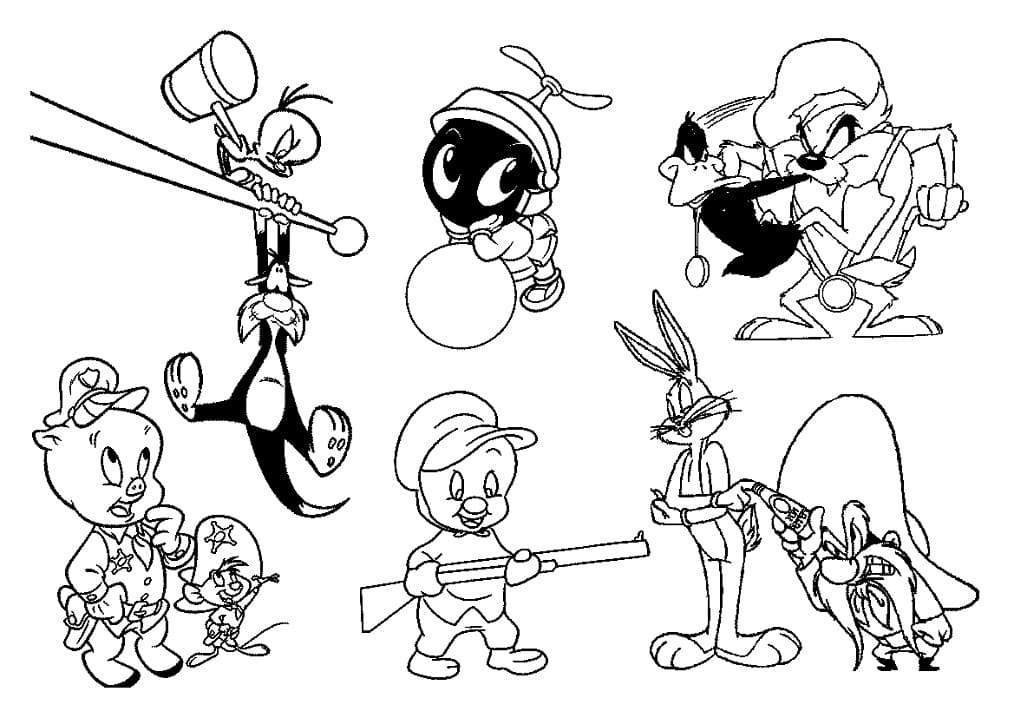 Coloriage à imprimer Looney Tunes #192514 de la série Dessins animés et séries animées, gratuit pour enfants et adultes