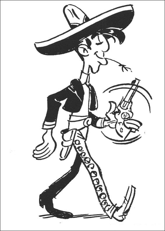 Illustration au trait Lucky Luke #202720 de la collection Dessins animés et séries animées à colorier gratuitement