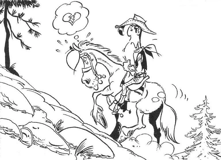 Page de coloriage Lucky Luke #25515, collection Dessins animés et séries animées, à imprimer et colorier