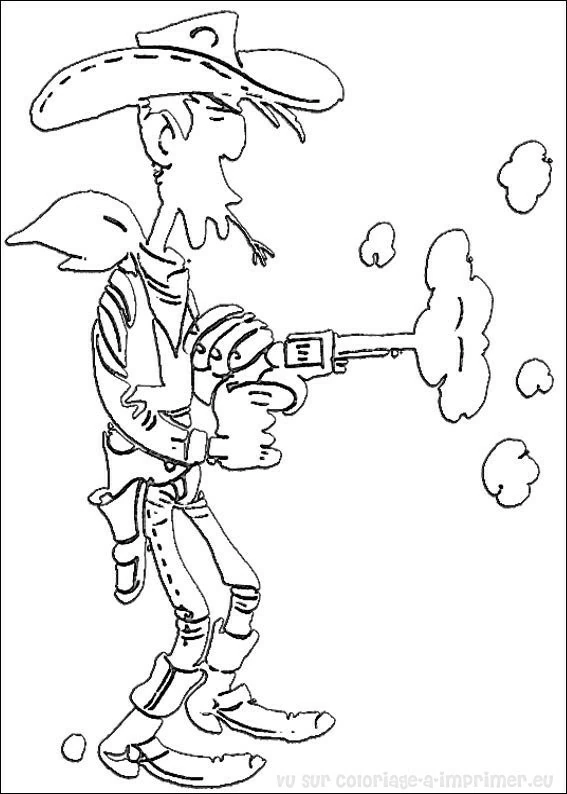 Joli coloriage Lucky Luke #25517 de la collection Dessins animés et séries animées, prêt à imprimer pour petits et grands
