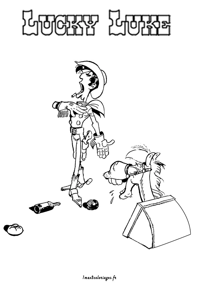 Coloriage gratuit pour enfants et adultes Lucky Luke #25556, collection Dessins animés et séries animées