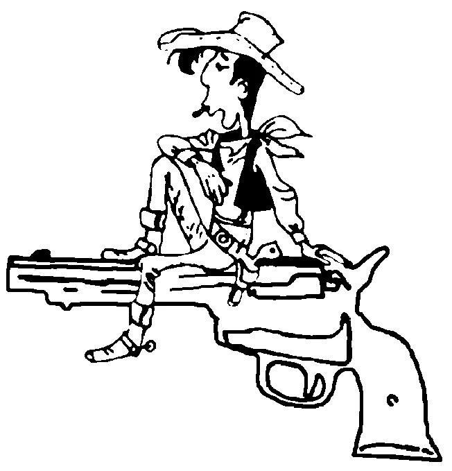 Coloriage imprimable Lucky Luke #25564 de la collection Dessins animés et séries animées à colorier aux crayons