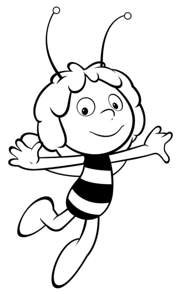 Coloriage Maya l'abeille #202554 à imprimer gratuitement, extrait de la collection Dessins animés et séries animées