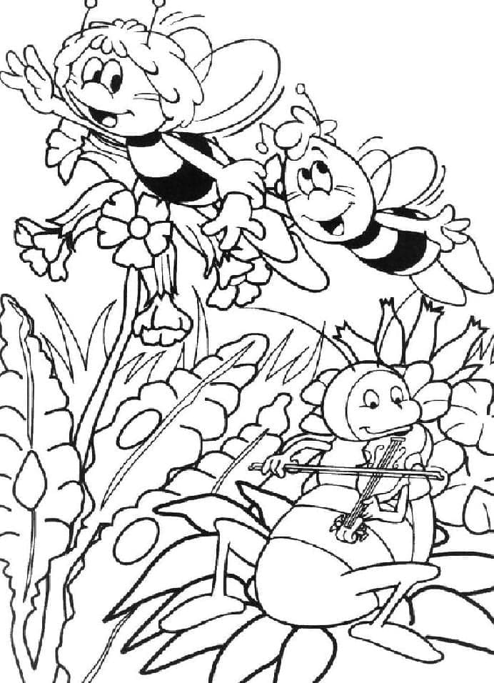 Dessin Maya l'abeille #202556 à colorier de la série Dessins animés et séries animées, gratuit à télécharger et imprimer