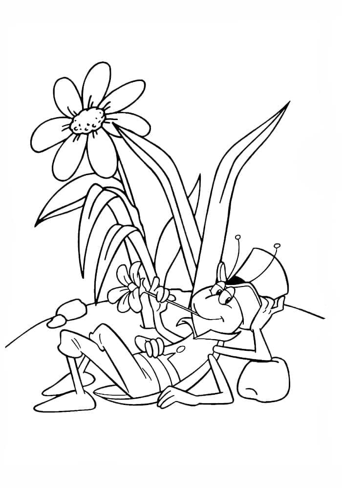 Coloriage imprimable Maya l'abeille #202560 de la collection Dessins animés et séries animées à colorier aux crayons