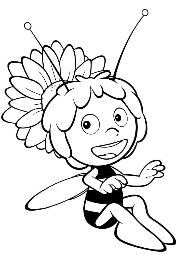 Coloriage gratuit pour enfants et adultes Maya l'abeille #202564, collection Dessins animés et séries animées
