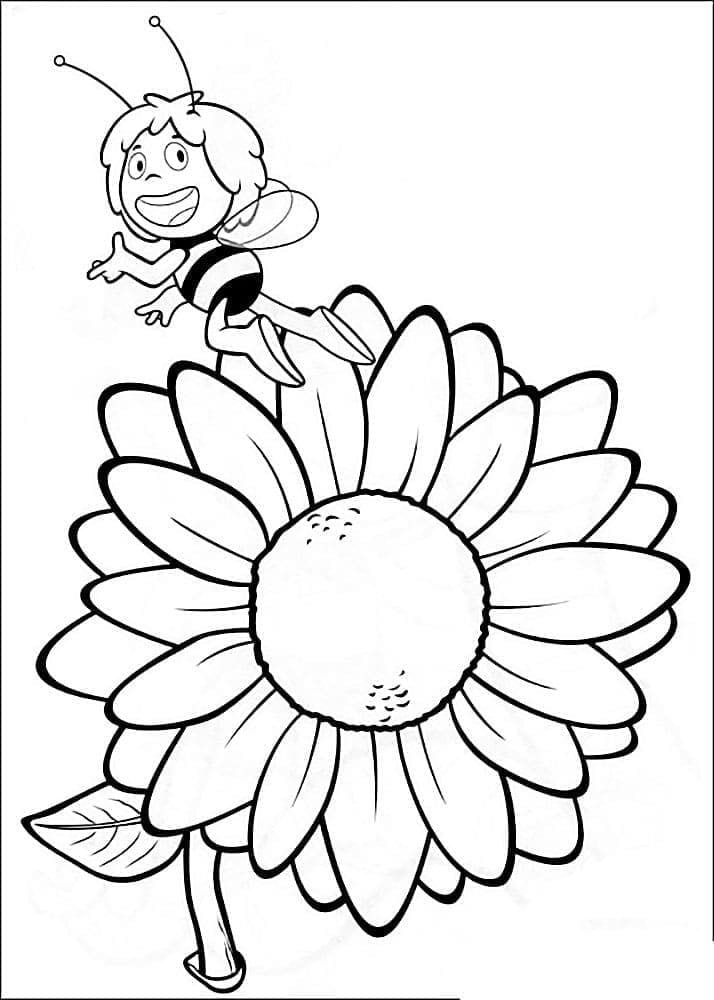 Coloriage gratuit Maya l'abeille #202572 de la collection Dessins animés et séries animées à imprimer