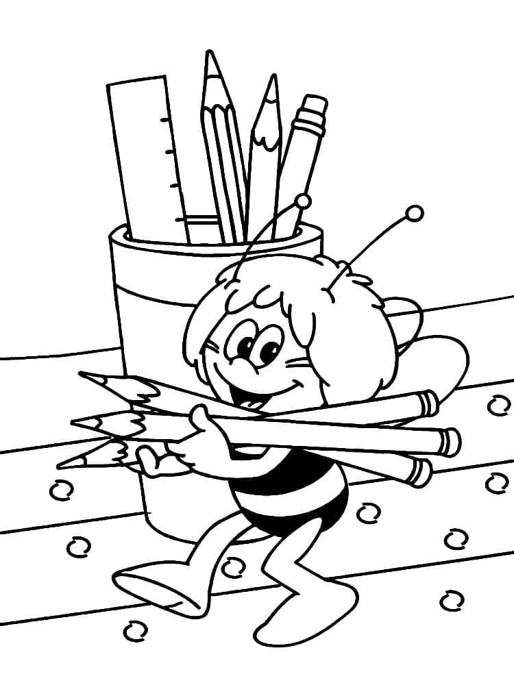 Coloriage Maya l'abeille #202577 à imprimer gratuitement, extrait de la collection Dessins animés et séries animées