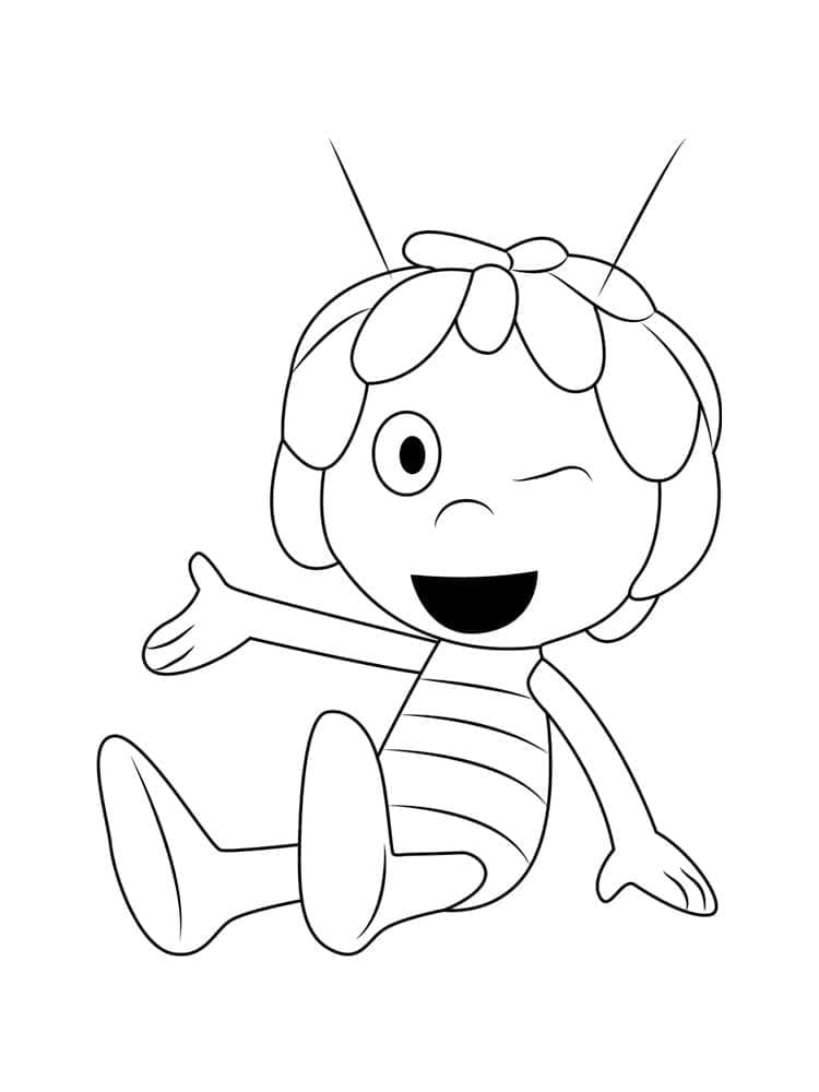 Coloriage à imprimer Maya l'abeille #202591 de la série Dessins animés et séries animées, gratuit pour enfants et adultes