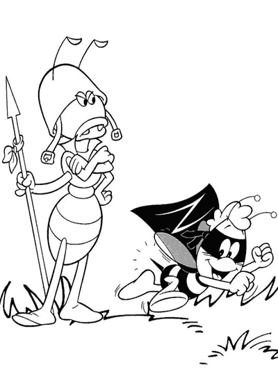Page de coloriage Maya l'abeille #28276, collection Dessins animés et séries animées, à imprimer et colorier