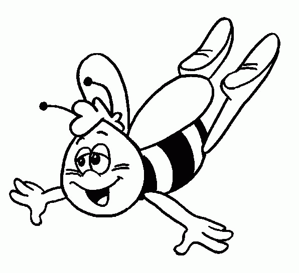 Dessin à colorier Maya l'abeille #28279 issu de la collection Dessins animés et séries animées, prêt à imprimer