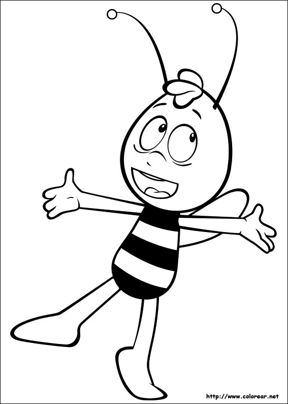 Dessin à colorier: Maya l'abeille (Dessins animés et séries animées) #28371 - Coloriages à Imprimer Gratuits