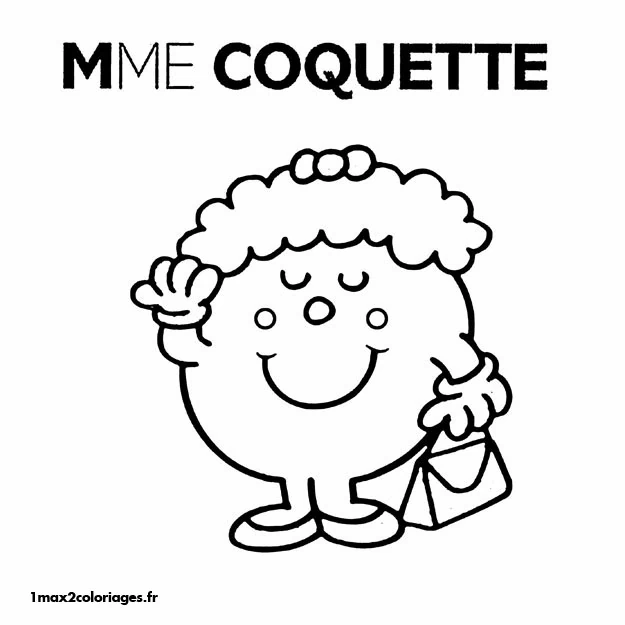 Coloriage gratuit Monsieur Madame #45478 de la collection Dessins animés et séries animées à imprimer