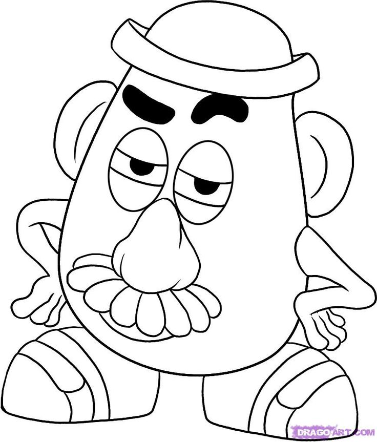 Coloriage imprimable Monsieur Patate #45111 de la collection Dessins animés et séries animées à colorier aux crayons