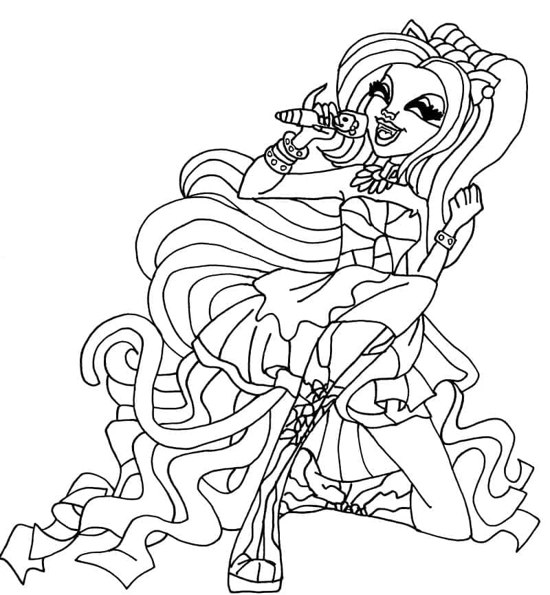 Dessin à colorier Monster High #196690 issu de la collection Dessins animés et séries animées, prêt à imprimer