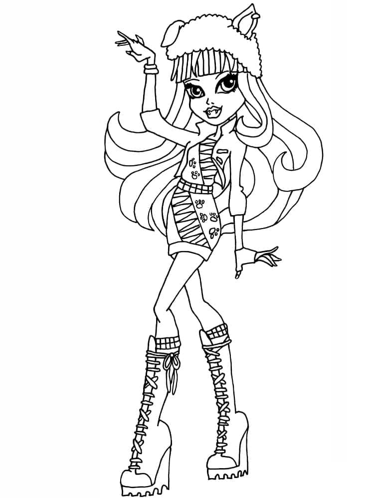 Page de coloriage Monster High #196704, collection Dessins animés et séries animées, à imprimer et colorier