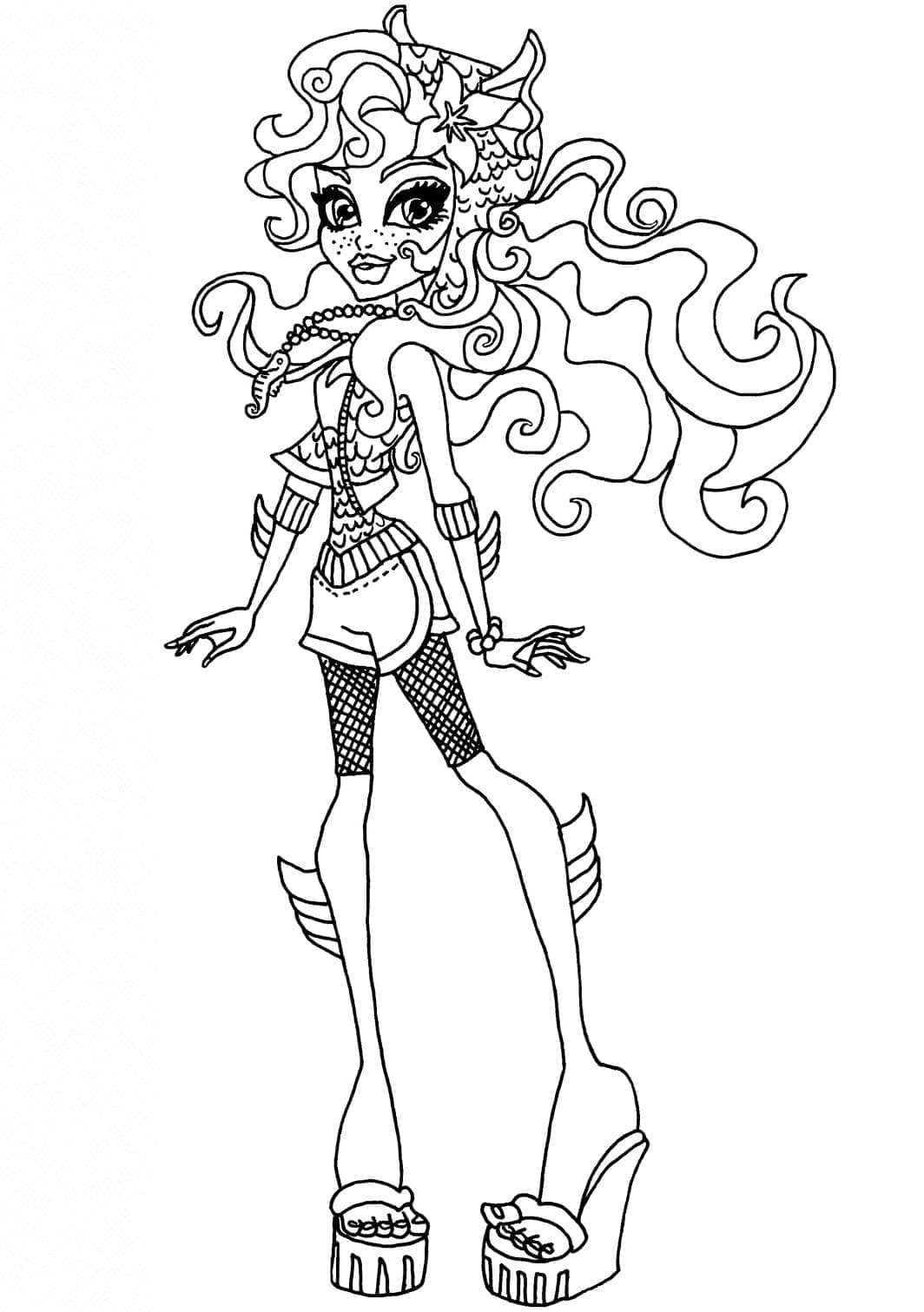 Coloriage gratuit Monster High #196708 de la collection Dessins animés et séries animées à imprimer