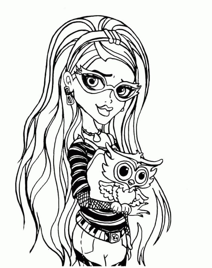 Coloriage gratuit Monster High #196725 de la collection Dessins animés et séries animées à imprimer