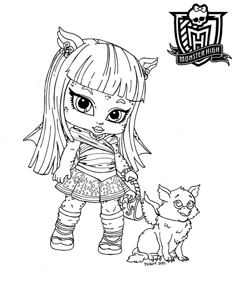 Coloriage gratuit Monster High #24827 de la collection Dessins animés et séries animées à imprimer