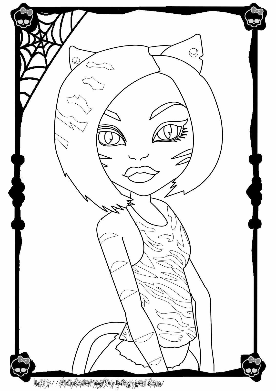 Coloriage gratuit Monster High #24835 de la collection Dessins animés et séries animées à imprimer