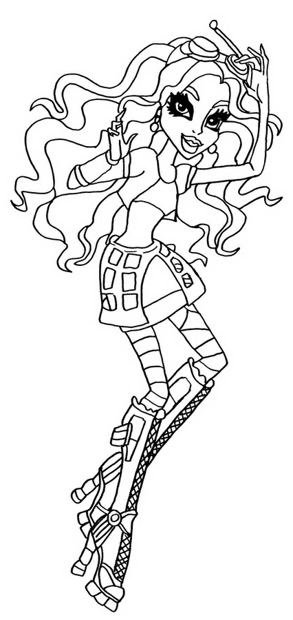 Coloriage Monster High #24864 à imprimer gratuitement, extrait de la collection Dessins animés et séries animées