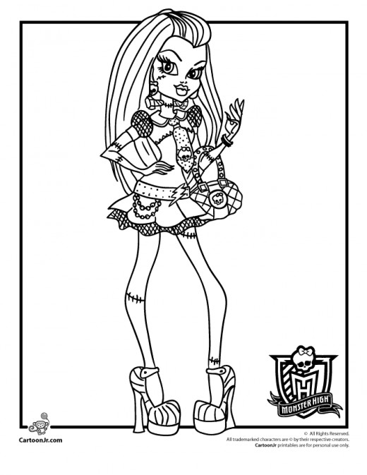 Dessin à colorier Monster High #24871 issu de la collection Dessins animés et séries animées, prêt à imprimer