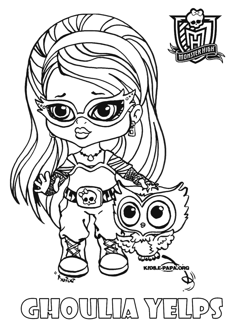 Coloriage gratuit pour enfants et adultes Monster High #24905, collection Dessins animés et séries animées