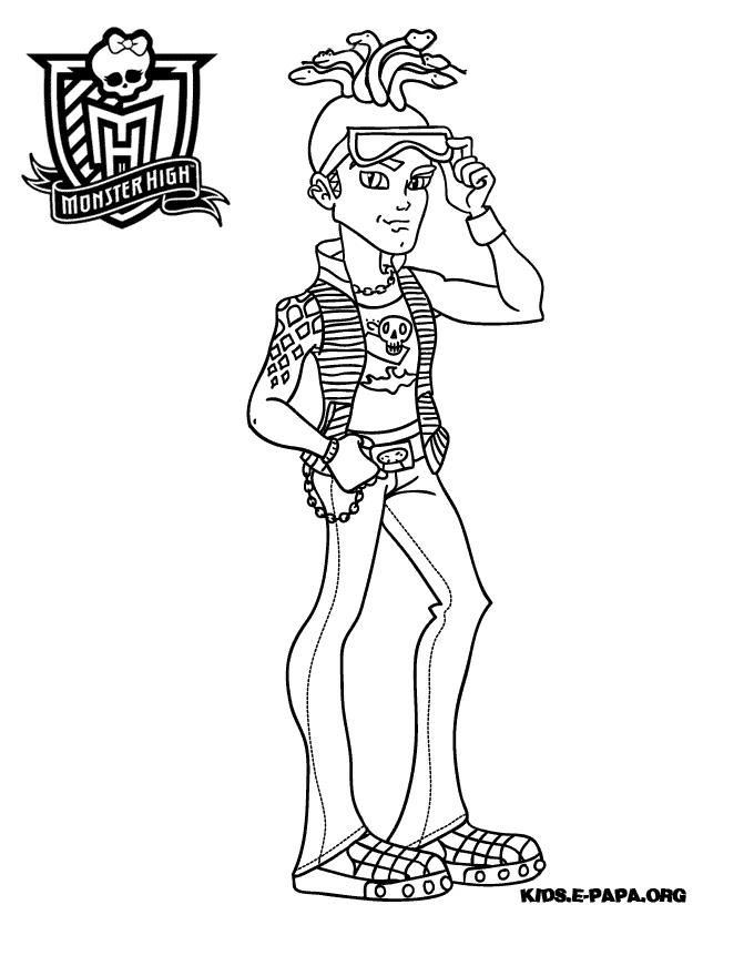 Dessin à colorier Monster High #24914 issu de la collection Dessins animés et séries animées, prêt à imprimer