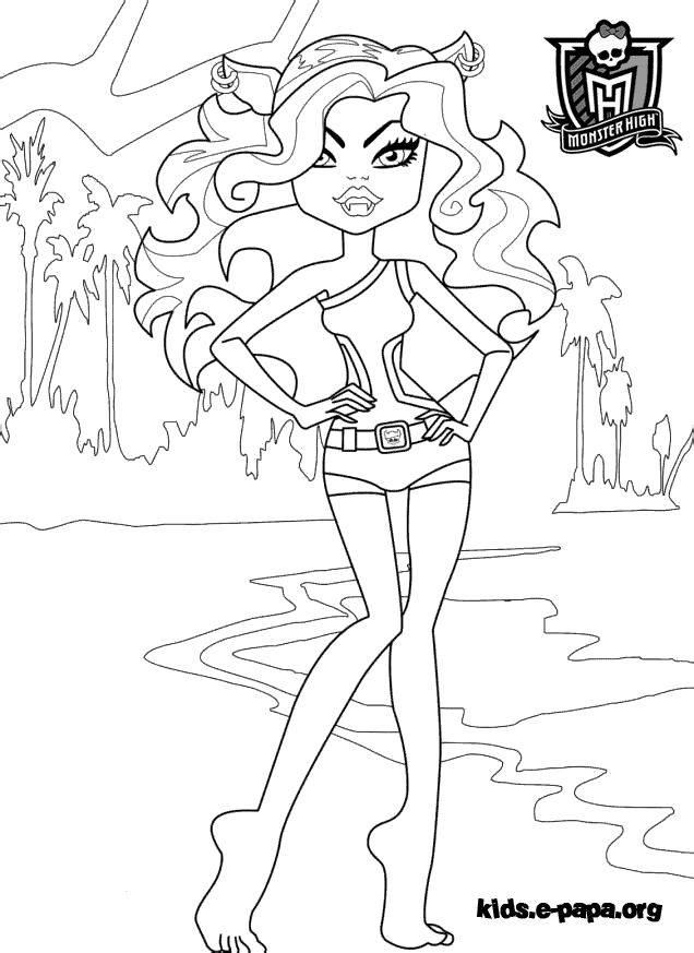 Coloriage Monster High #24960 à imprimer gratuitement, extrait de la collection Dessins animés et séries animées