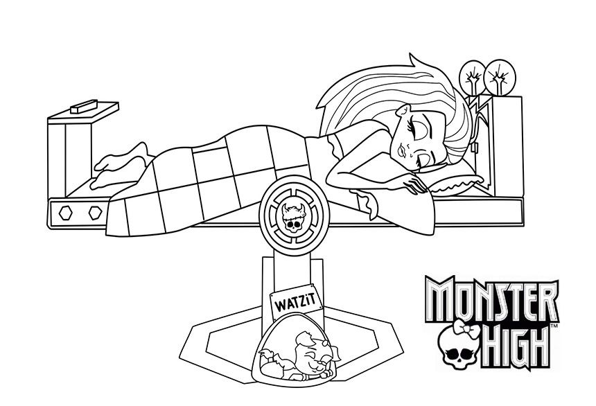 Coloriage imprimable Monster High #24977 de la collection Dessins animés et séries animées à colorier aux crayons
