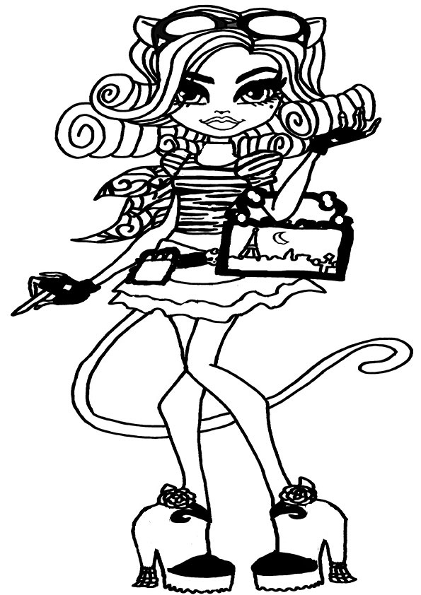 Coloriage gratuit Monster High #25009 de la collection Dessins animés et séries animées à imprimer