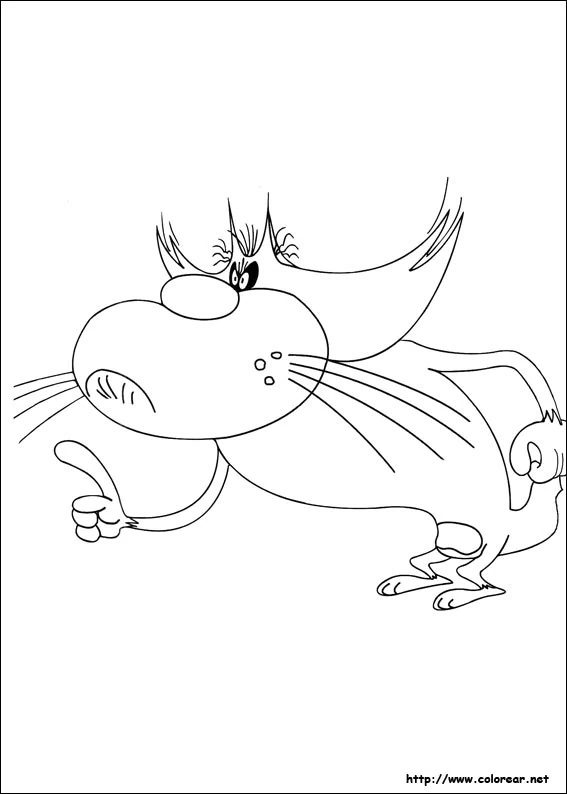 Coloriage à imprimer Oggy et les Caffards #37883 de la série Dessins animés et séries animées, gratuit pour enfants et adultes