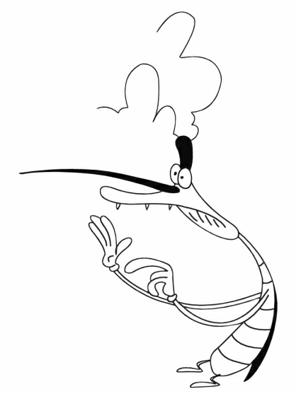 Coloriage imprimable Oggy et les Caffards #37901 de la collection Dessins animés et séries animées à colorier aux crayons